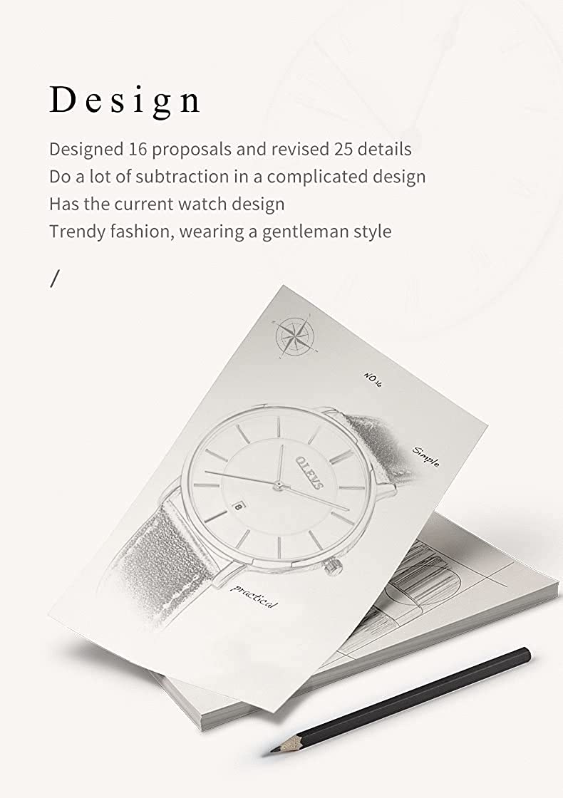 OLEVS Women's Watches for Ladies Female Wrist Watch Leather Band Waterproof Thin Minimalist Casual Simple Dress Quartz Analog with Date Calendar - Image 6